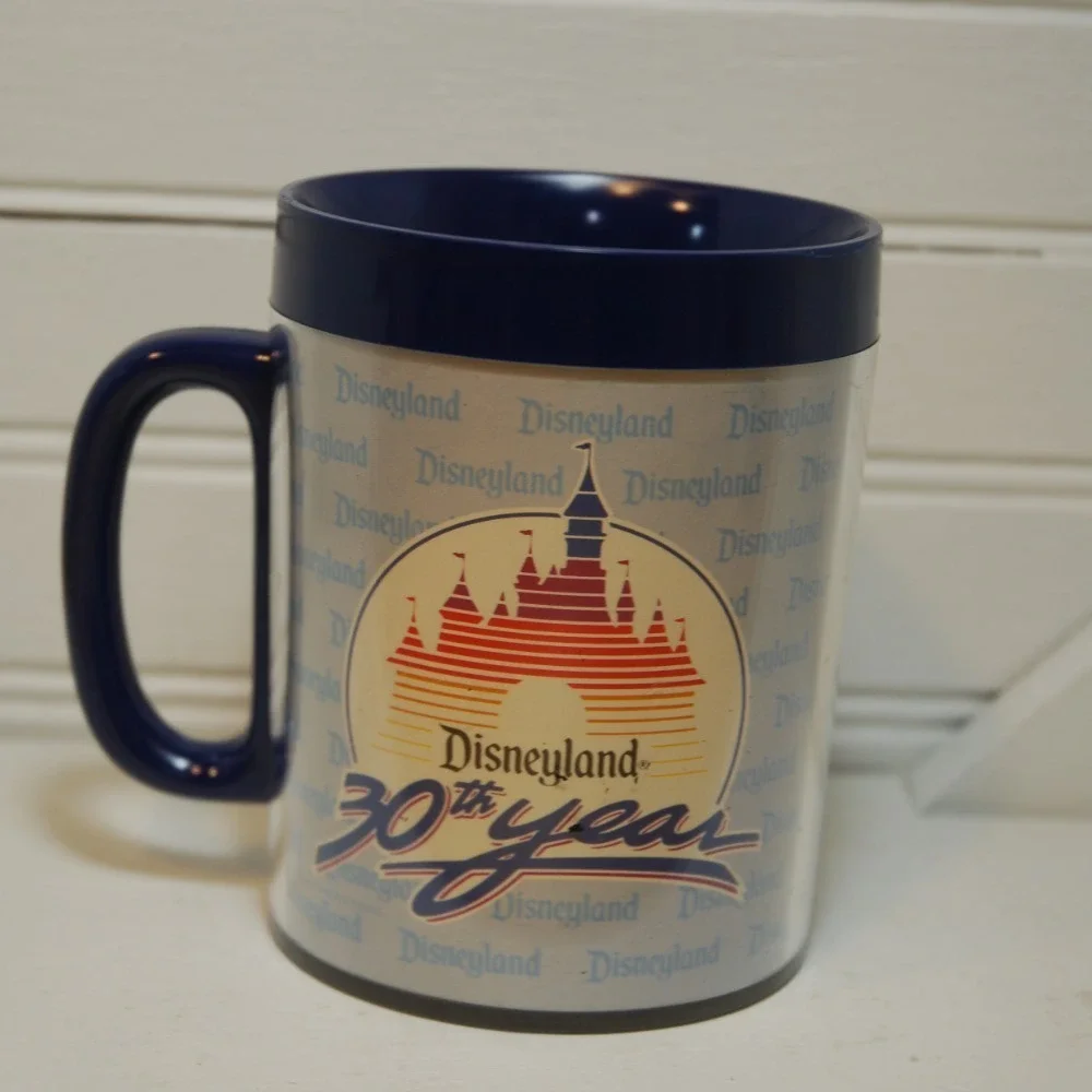 Vintage ThermoServ Disneyland 30th Anniversary‎ Plastic Cup MUG Disney 1985